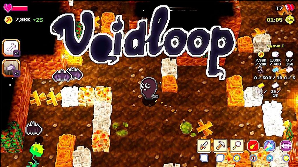 安卓手机游戏《虚空循环Voidloop》[完整版]Steam移植融合肉鸽与放置元素的像素风挖矿动作冒险游戏！-仄言资源社